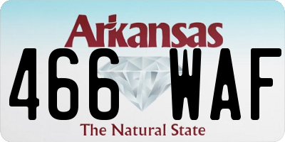 AR license plate 466WAF