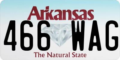 AR license plate 466WAG