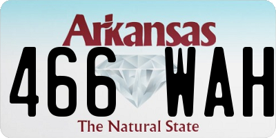 AR license plate 466WAH