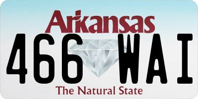 AR license plate 466WAI