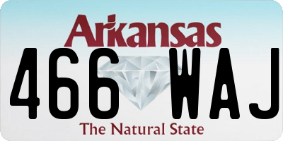 AR license plate 466WAJ