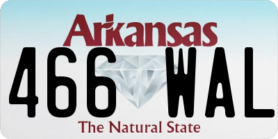 AR license plate 466WAL