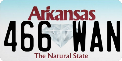 AR license plate 466WAN