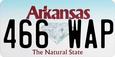 AR license plate 466WAP