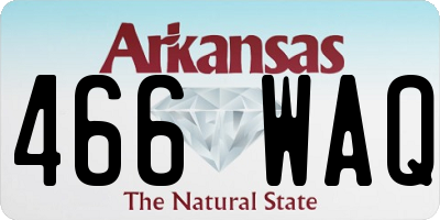 AR license plate 466WAQ