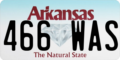 AR license plate 466WAS