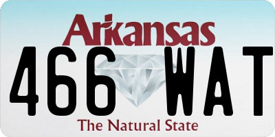 AR license plate 466WAT