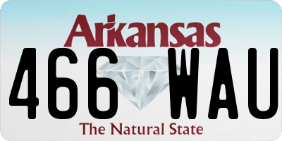 AR license plate 466WAU