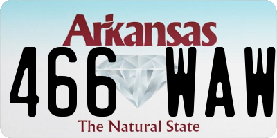 AR license plate 466WAW