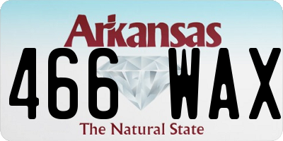AR license plate 466WAX