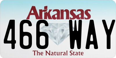 AR license plate 466WAY