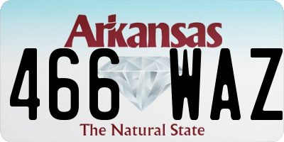 AR license plate 466WAZ