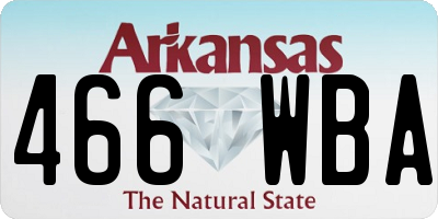 AR license plate 466WBA
