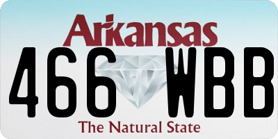 AR license plate 466WBB