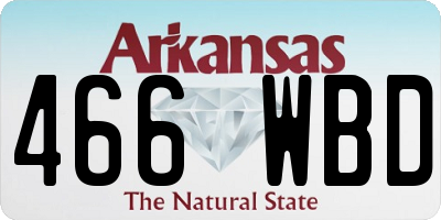 AR license plate 466WBD