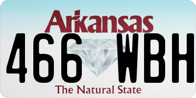 AR license plate 466WBH