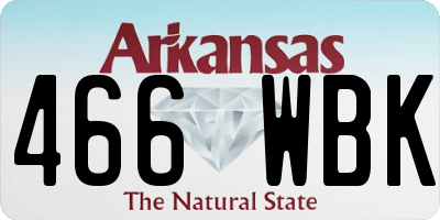 AR license plate 466WBK