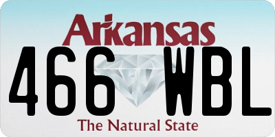 AR license plate 466WBL