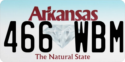 AR license plate 466WBM