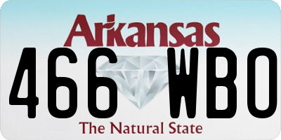 AR license plate 466WBO
