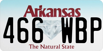 AR license plate 466WBP