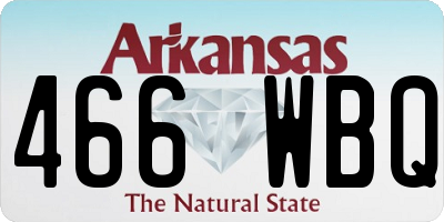 AR license plate 466WBQ