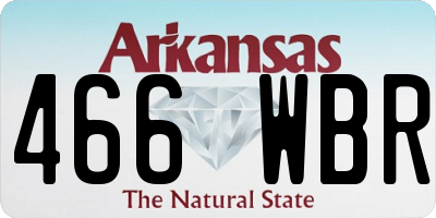 AR license plate 466WBR