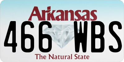 AR license plate 466WBS
