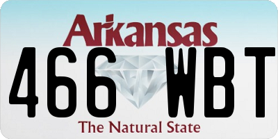 AR license plate 466WBT