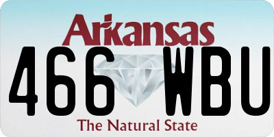 AR license plate 466WBU