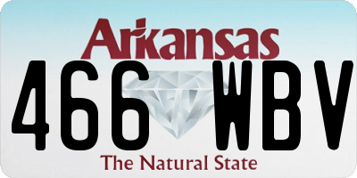 AR license plate 466WBV
