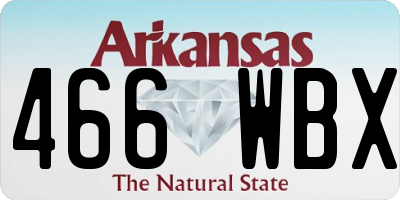 AR license plate 466WBX