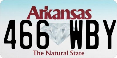 AR license plate 466WBY