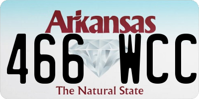 AR license plate 466WCC