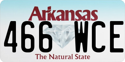 AR license plate 466WCE