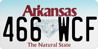 AR license plate 466WCF