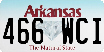AR license plate 466WCI