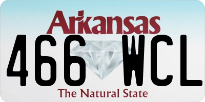 AR license plate 466WCL