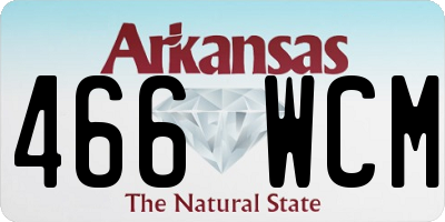 AR license plate 466WCM