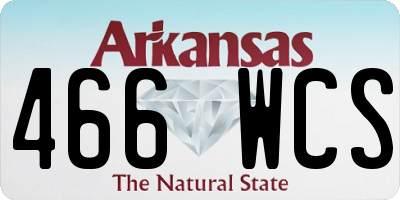 AR license plate 466WCS