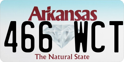 AR license plate 466WCT