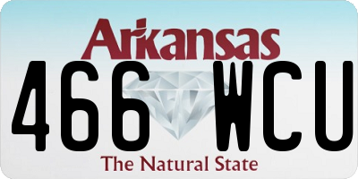 AR license plate 466WCU