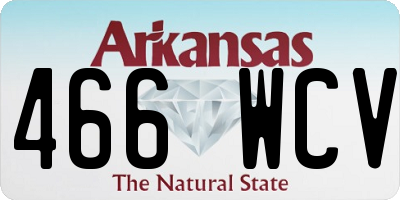 AR license plate 466WCV