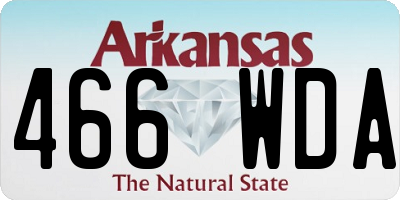 AR license plate 466WDA