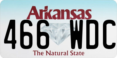 AR license plate 466WDC
