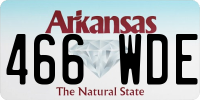 AR license plate 466WDE