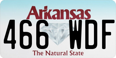 AR license plate 466WDF