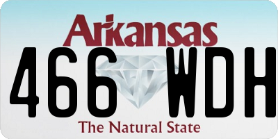 AR license plate 466WDH