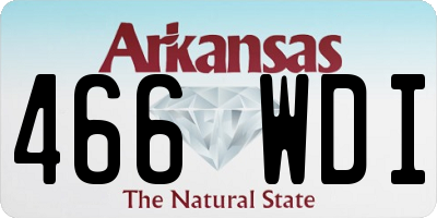 AR license plate 466WDI