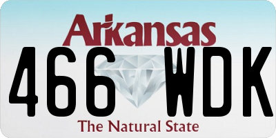 AR license plate 466WDK